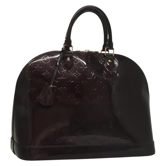 LOUIS VUITTON Monogram Vernis Alma GM Hand Bag Amarante M93595 - Picture 1 of 16
